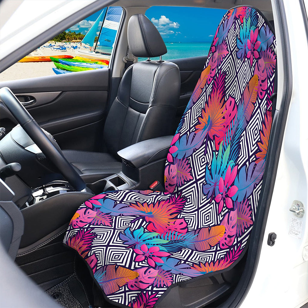 Psychedelic Tropical Aloha Pattern Print Waterproof Car Seat Cover