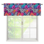Psychedelic Tropical Aloha Pattern Print Window Valance