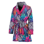 Psychedelic Tropical Aloha Pattern Print Women's Bathrobe