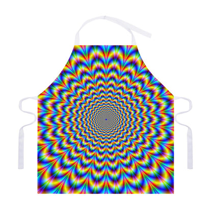 Psychedelic Wave Optical Illusion Adjustable Apron