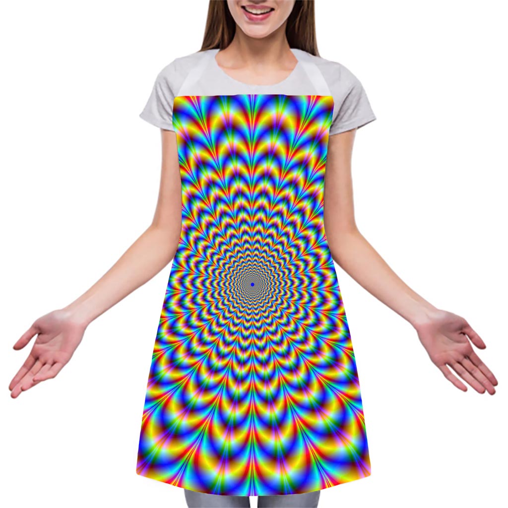 Psychedelic Wave Optical Illusion Adjustable Apron