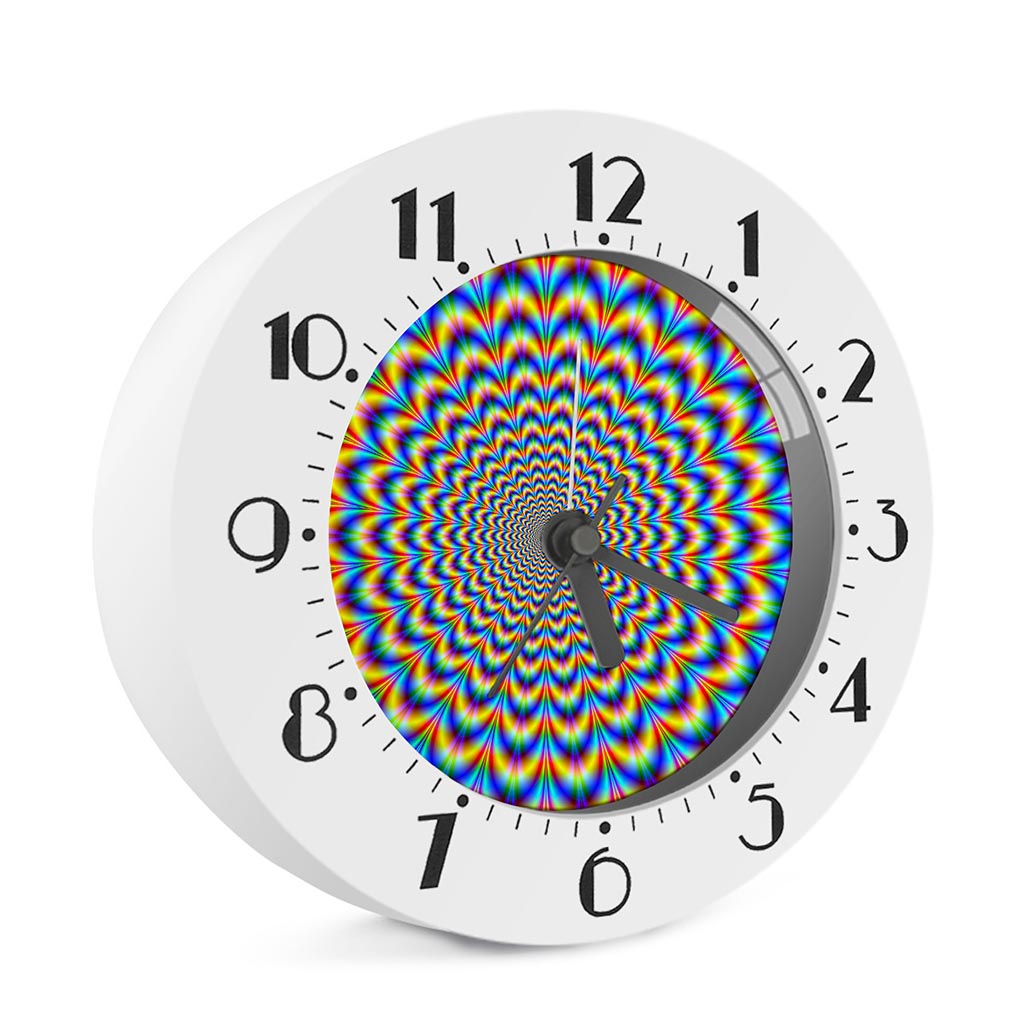 Psychedelic Wave Optical Illusion Alarm Clock
