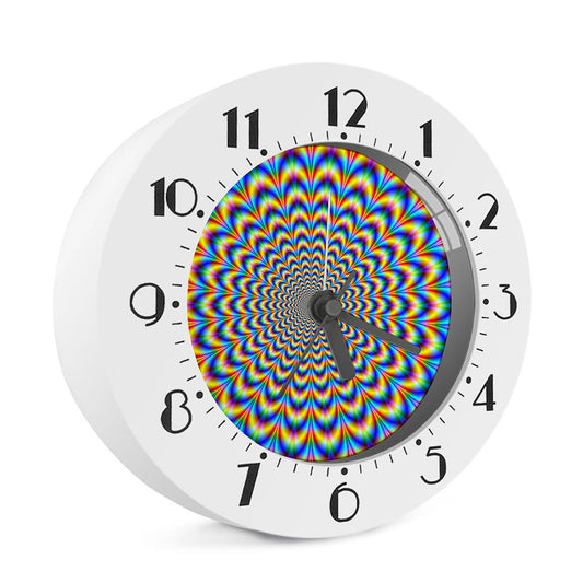 Psychedelic Wave Optical Illusion Alarm Clock