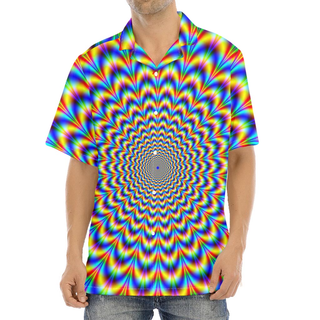 Psychedelic Wave Optical Illusion Aloha Shirt