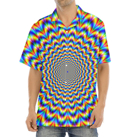 Psychedelic Wave Optical Illusion Aloha Shirt