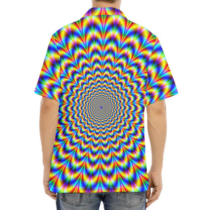Psychedelic Wave Optical Illusion Aloha Shirt
