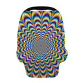 Psychedelic Wave Optical Illusion Baby Seat Cover