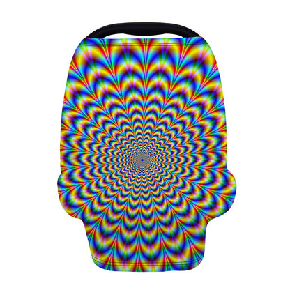 Psychedelic Wave Optical Illusion Baby Seat Cover