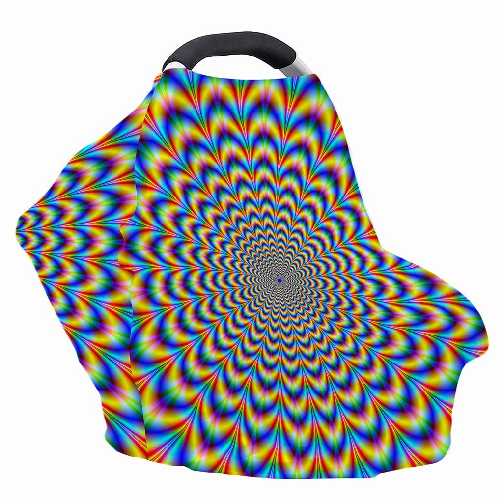 Psychedelic Wave Optical Illusion Baby Seat Cover