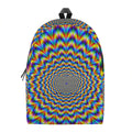 Psychedelic Wave Optical Illusion School Backpack