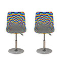 Psychedelic Wave Optical Illusion Bar Stool Covers