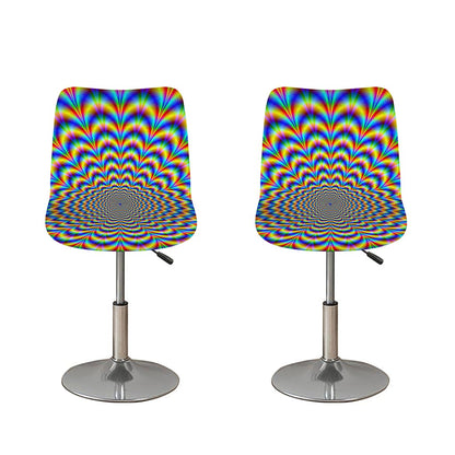 Psychedelic Wave Optical Illusion Bar Stool Covers