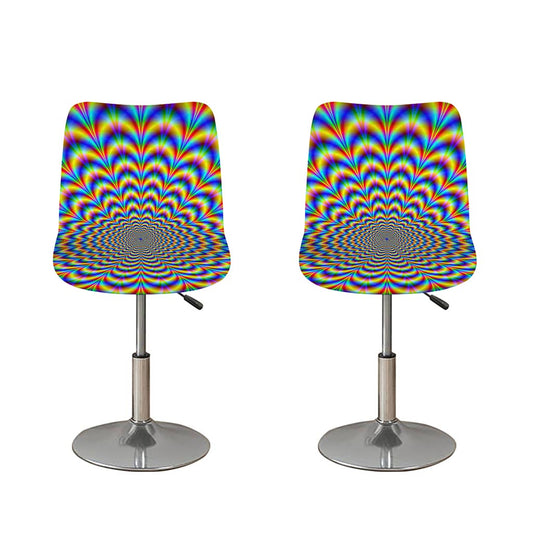 Psychedelic Wave Optical Illusion Bar Stool Covers
