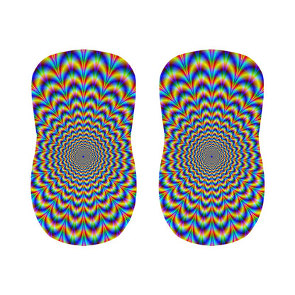 Psychedelic Wave Optical Illusion Bar Stool Covers