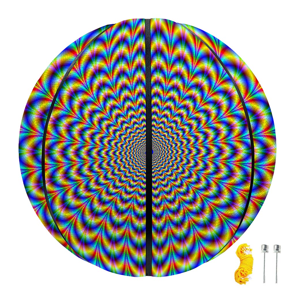 Psychedelic Wave Optical Illusion Basketball