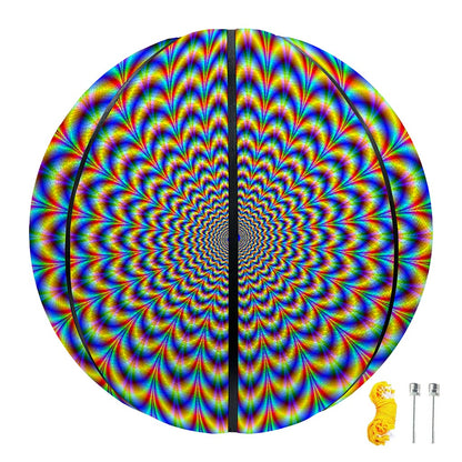 Psychedelic Wave Optical Illusion Basketball