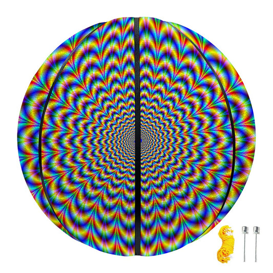 Psychedelic Wave Optical Illusion Basketball