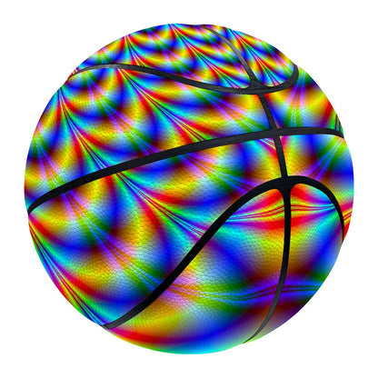 Psychedelic Wave Optical Illusion Basketball
