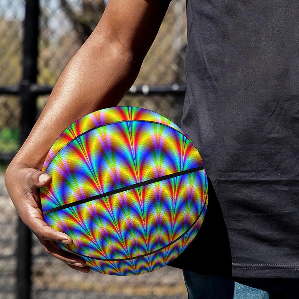 Psychedelic Wave Optical Illusion Basketball