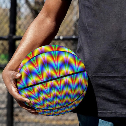Psychedelic Wave Optical Illusion Basketball