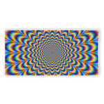 Psychedelic Wave Optical Illusion Beach Towel
