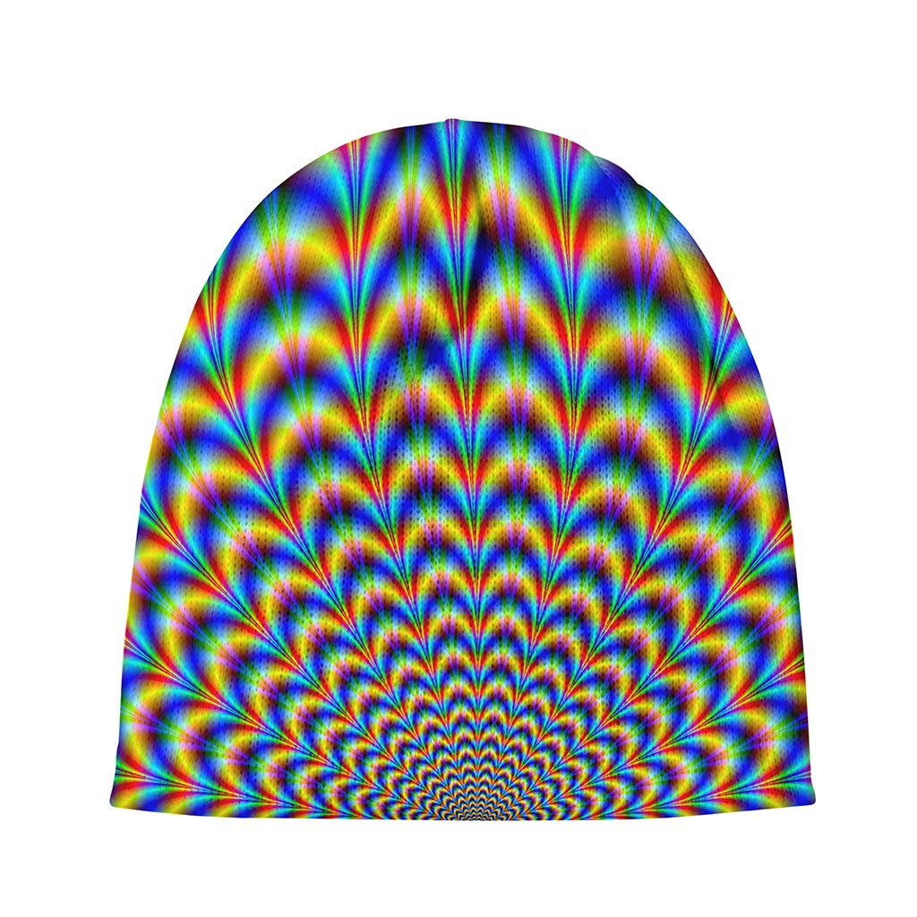 Psychedelic Wave Optical Illusion Beanie