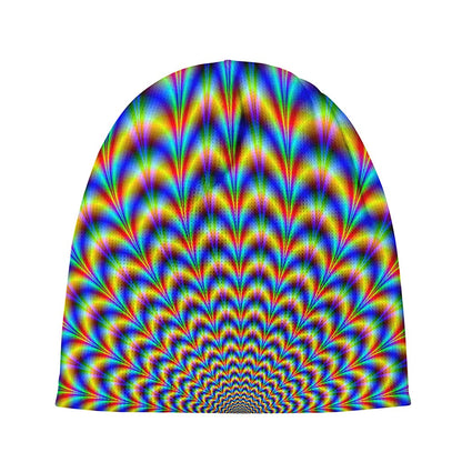 Psychedelic Wave Optical Illusion Beanie