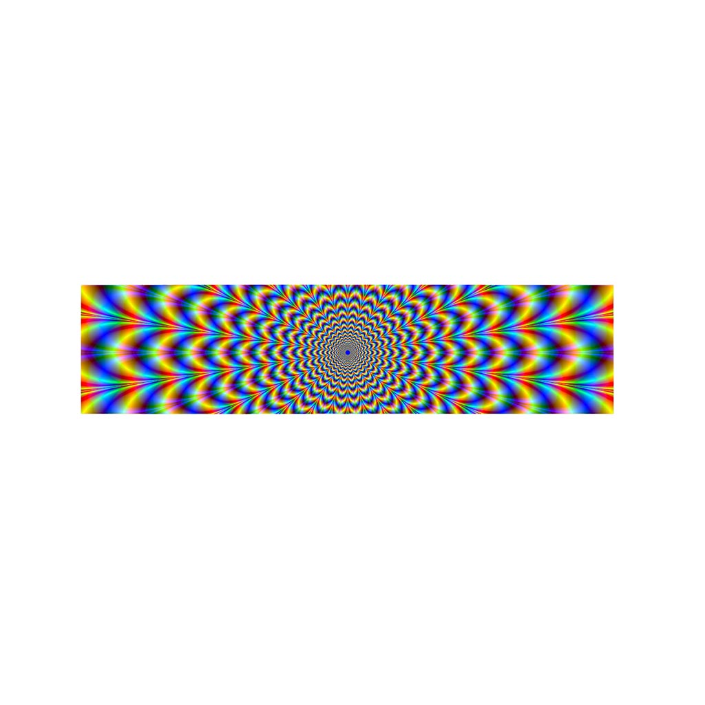 Psychedelic Wave Optical Illusion Bed Runner