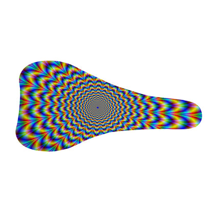 Psychedelic Wave Optical Illusion Bicycle Seat Cover