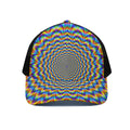 Psychedelic Wave Optical Illusion Black Mesh Trucker Hat