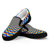 Psychedelic Wave Optical Illusion Black Slip On Sneakers