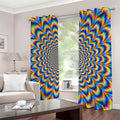 Psychedelic Wave Optical Illusion Dimout Grommet Curtains