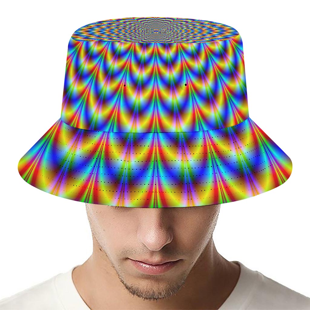 Psychedelic Wave Optical Illusion Bucket Hat
