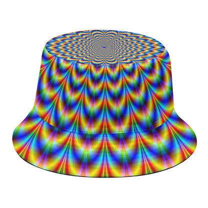 Psychedelic Wave Optical Illusion Bucket Hat
