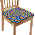 Psychedelic Wave Optical Illusion Chair Cushion Cover