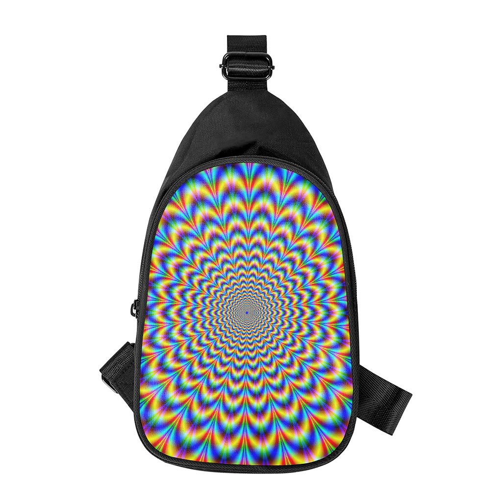 Psychedelic Wave Optical Illusion Chest Bag