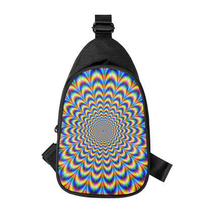 Psychedelic Wave Optical Illusion Chest Bag