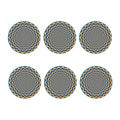 Psychedelic Wave Optical Illusion Coaster Set