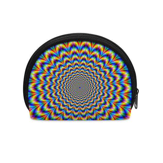 Psychedelic Wave Optical Illusion Coin Purse