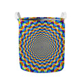 Psychedelic Wave Optical Illusion Collapsible Laundry Basket