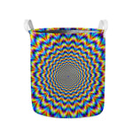 Psychedelic Wave Optical Illusion Collapsible Laundry Basket