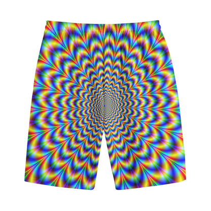 Psychedelic Wave Optical Illusion Cotton Shorts