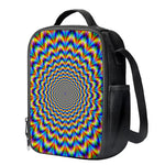 Psychedelic Wave Optical Illusion Crossbody Lunch Bag