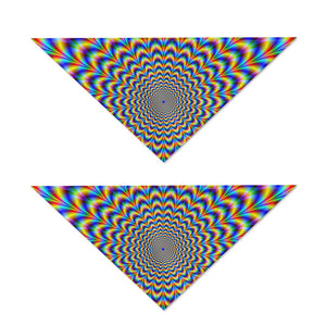 Psychedelic Wave Optical Illusion Dog Bandana