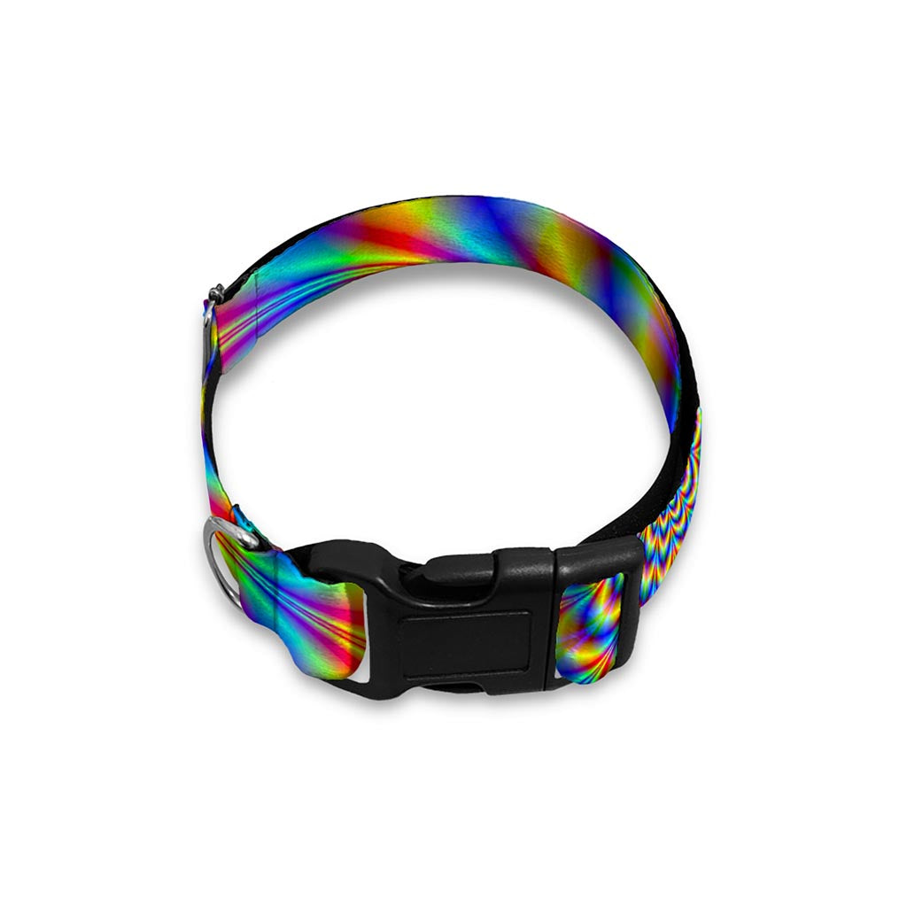 Psychedelic Wave Optical Illusion Dog Collar