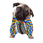Psychedelic Wave Optical Illusion Dog Zip Up Hoodie