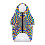 Psychedelic Wave Optical Illusion Dog Zip Up Hoodie