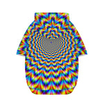 Psychedelic Wave Optical Illusion Dog Zip Up Hoodie