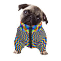 Psychedelic Wave Optical Illusion Dog Zip Up Jacket