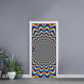 Psychedelic Wave Optical Illusion Door Sticker
